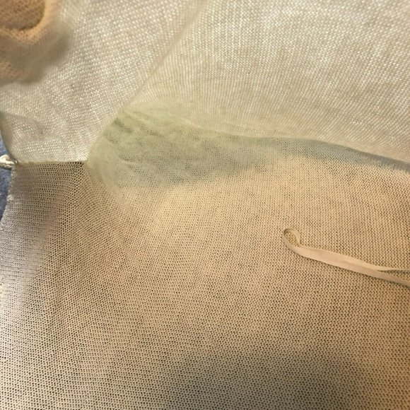 Anthropologie Moth Sweater S M Shawl Shrug Bolero Crochet Pom Trim Cropped Cape - Picture 5 of 10